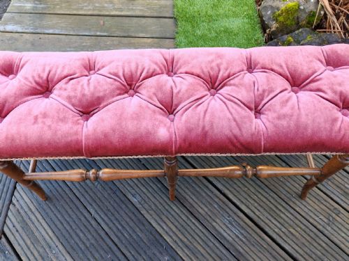 19C LONG STOOL OR WINDOW SEAT - ADDITIONAL PHOTO 3