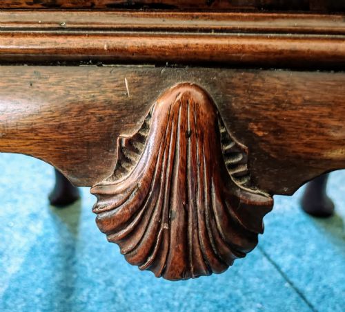 ANTIQUE MAHOGANY TALL CHEST OF DRAWERS - ADDITIONAL PHOTO 3