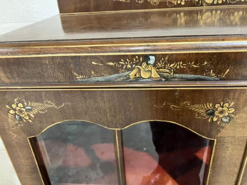 1920S PRETTY CHINOISERIE DISPLAY CABINET - ADDITIONAL PHOTO 4