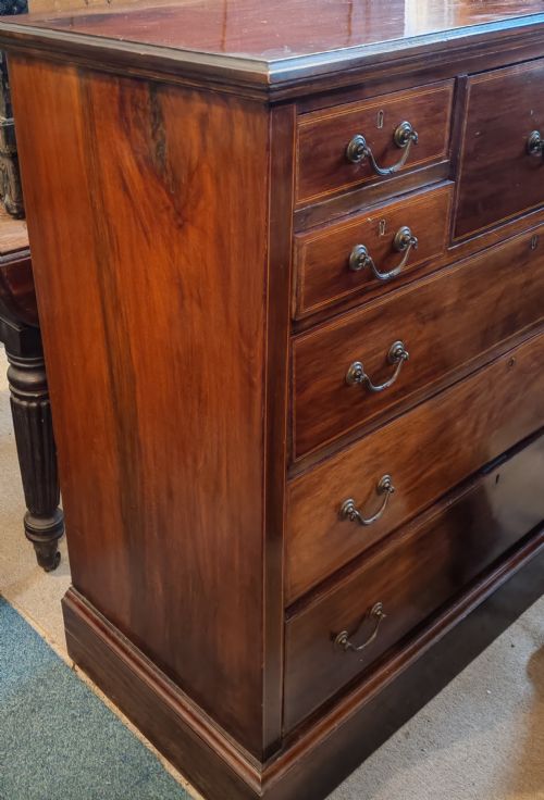 EDWARDIAN INLAID MAHOGANY CHEST OF DRAWERS - ADDITIONAL PHOTO 11