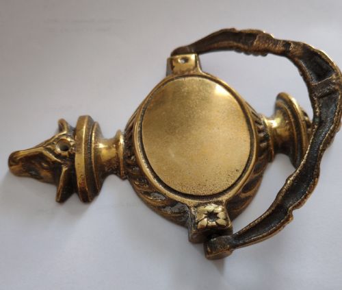 ANTIQUE BRASS DOOR KNOCKER IN THE CLASSIC STYLE - ADDITIONAL PHOTO 5