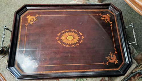 EDWARDIAN INLAID TRAY OF GOOD QUALITY - ADDITIONAL PHOTO 5