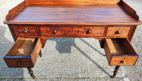 SUPERB REGENCY MAHOGANY WRITING TABLE - ADDITIONAL PHOTO 12