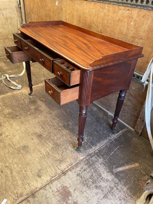 SUPERB REGENCY MAHOGANY WRITING TABLE - ADDITIONAL PHOTO 6