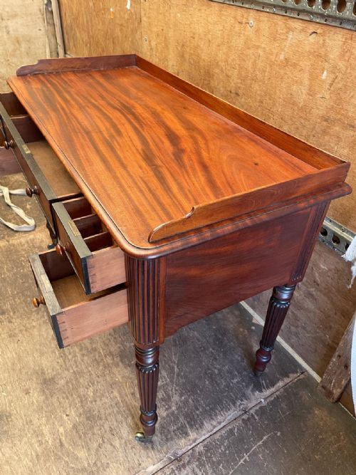SUPERB REGENCY MAHOGANY WRITING TABLE - ADDITIONAL PHOTO 9