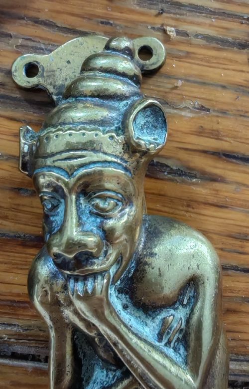 ANTIQUE BRASS DOOR KNOCKER - ADDITIONAL PHOTO 1