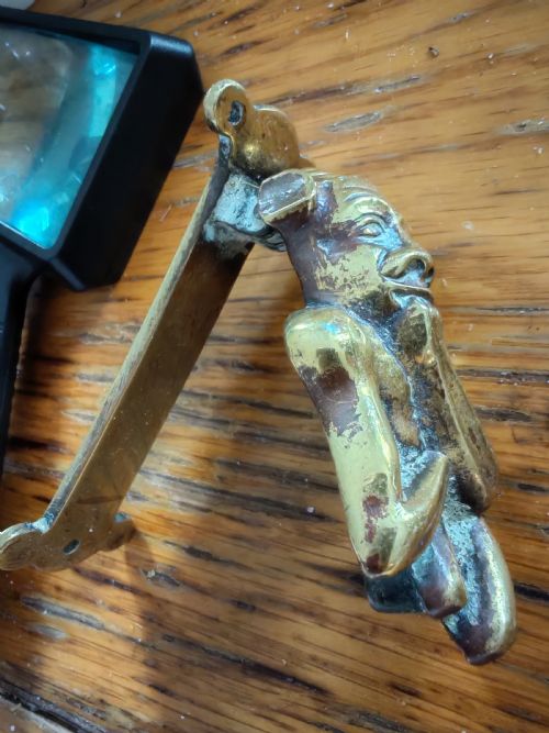 ANTIQUE BRASS DOOR KNOCKER - ADDITIONAL PHOTO 3