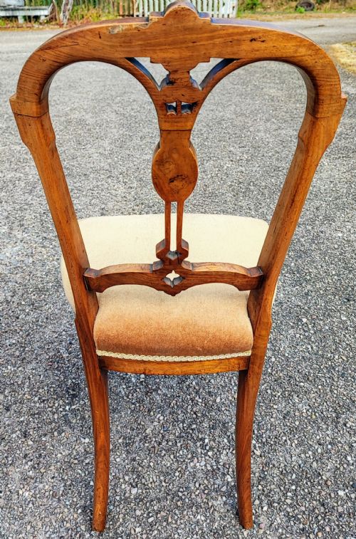 SUPERB SET OF 6 VICTORIAN WALNUT DINING CHAIRS - ADDITIONAL PHOTO 9