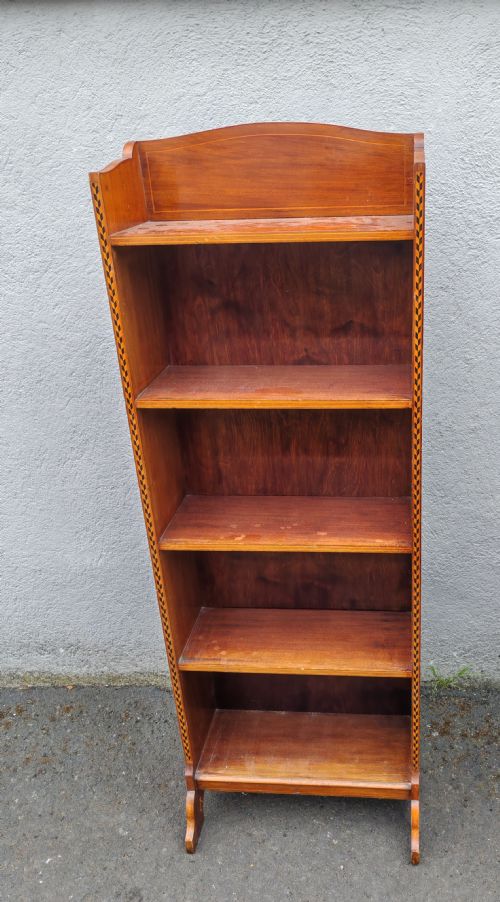 ANTIQUE MAHOGANY ART'S AND CRAFTS GLASGOW SCHOOL OPEN BOOKCASE - ADDITIONAL PHOTO 1
