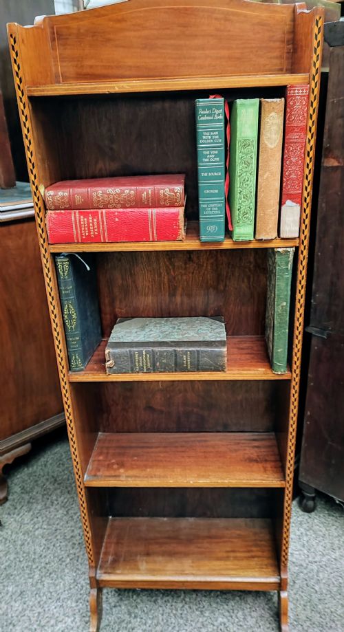 ANTIQUE MAHOGANY ART'S AND CRAFTS GLASGOW SCHOOL OPEN BOOKCASE - ADDITIONAL PHOTO 4