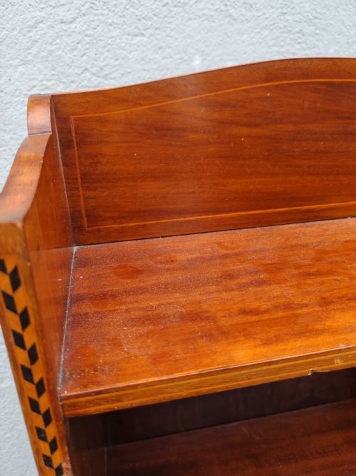 ANTIQUE MAHOGANY ART'S AND CRAFTS GLASGOW SCHOOL OPEN BOOKCASE - ADDITIONAL PHOTO 5