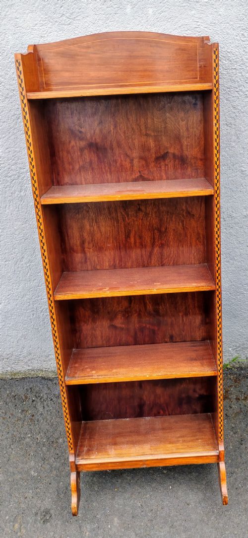 ANTIQUE MAHOGANY ART'S AND CRAFTS GLASGOW SCHOOL OPEN BOOKCASE - ADDITIONAL PHOTO 13