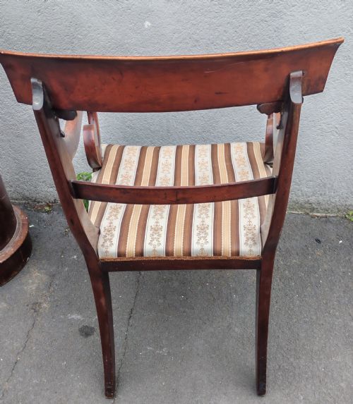 REGENCY MAHOGANY SCROLL ARM DESK CHAIR - ADDITIONAL PHOTO 8