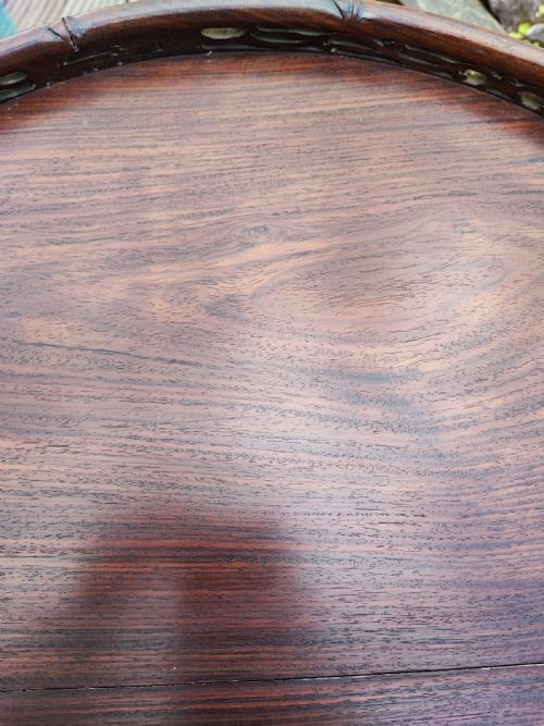 ANTIQUE ROSEWOOD CHINESE FOLDING TABLE - ADDITIONAL PHOTO 5