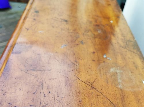 ANTIQUE MAHOGANY OPEN BOOKCASE - ADDITIONAL PHOTO 5
