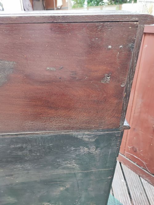 ANTIQUE CARVED OAK OPEN BOOKCASE - ADDITIONAL PHOTO 8