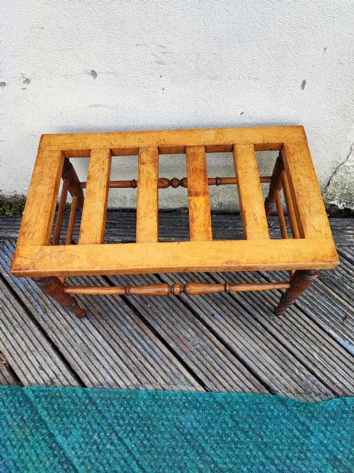ANTIQUE SATINWOOD LUGGAGE RACK - ADDITIONAL PHOTO 3