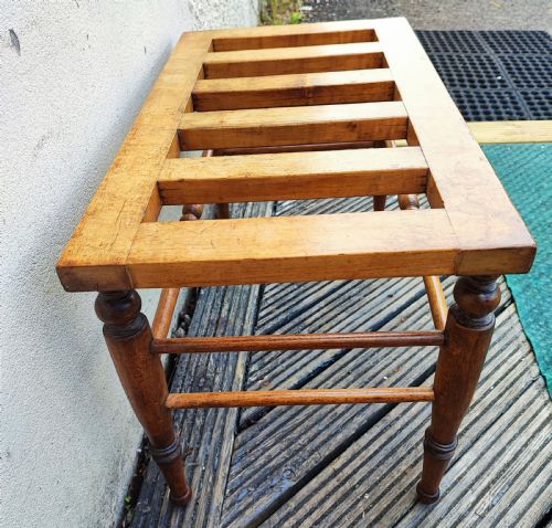 ANTIQUE SATINWOOD LUGGAGE RACK - ADDITIONAL PHOTO 4