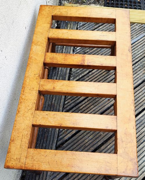 ANTIQUE SATINWOOD LUGGAGE RACK - ADDITIONAL PHOTO 7