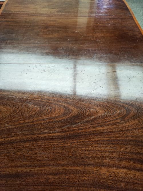 ANTIQUE GEORGIAN STYLE MAHOGANY DINING TABLE - ADDITIONAL PHOTO 3