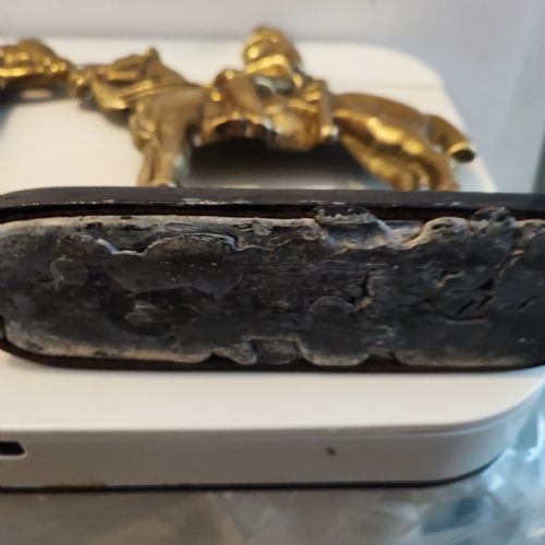 ANTIQUE PAIR OF BRASS MILITARY DOOR STOPS - ADDITIONAL PHOTO 6
