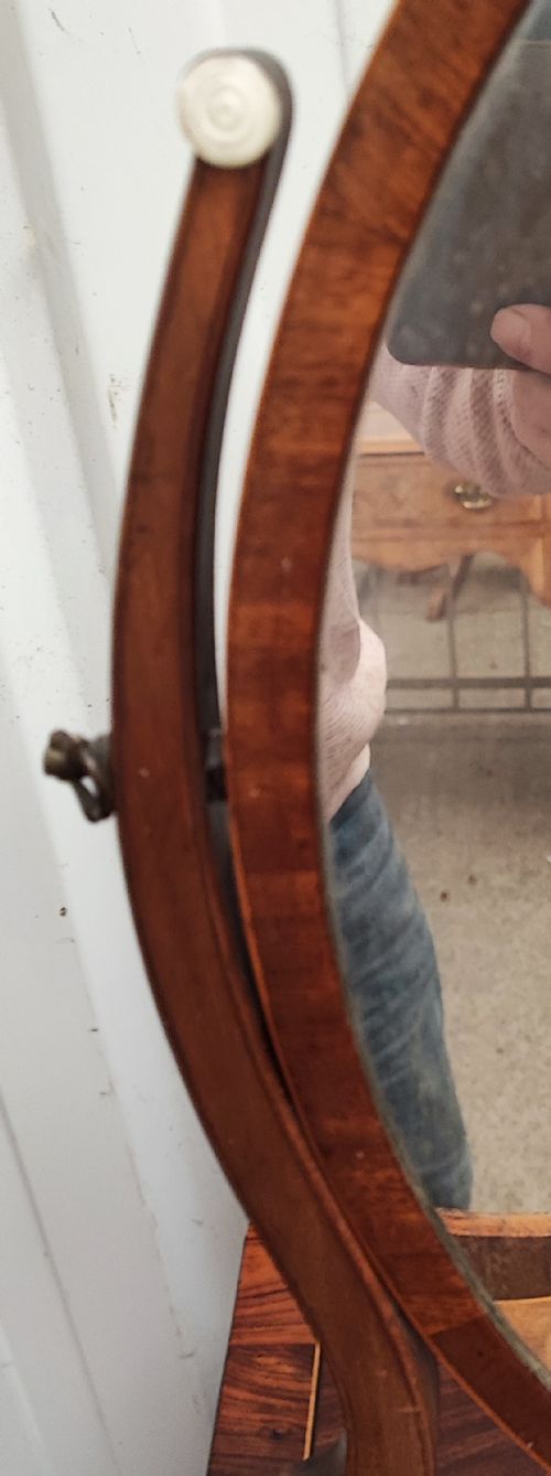 QUALITY GEORGIAN MAHOGANY DRESSING MIRROR - ADDITIONAL PHOTO 4