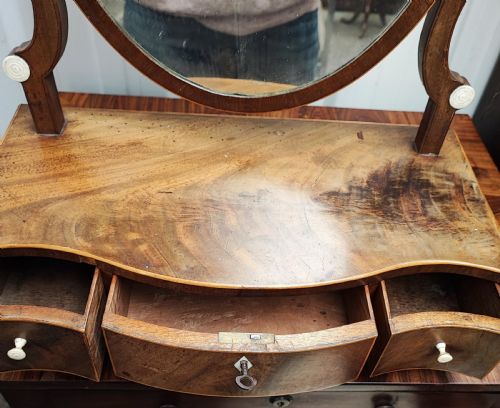 QUALITY GEORGIAN MAHOGANY DRESSING MIRROR - ADDITIONAL PHOTO 8