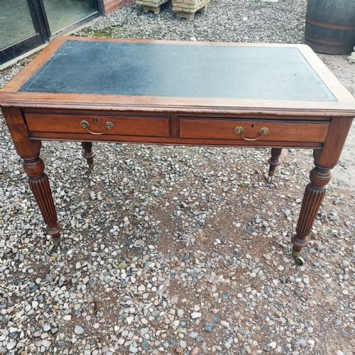 ANTIQUE MAHOGANY WRITING TABLE - ADDITIONAL PHOTO 6