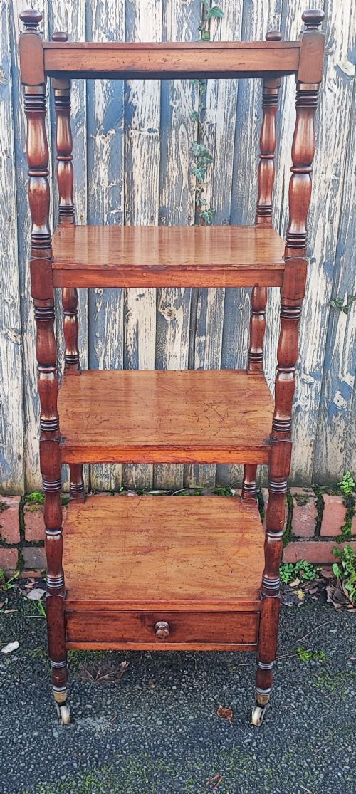 quality 4tier regency what not in mahogany - CATEGORY: ANTIQUE FURNITURE - DATED REGENCY