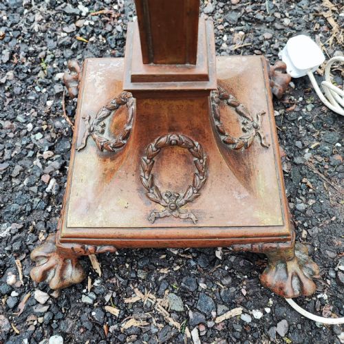 FINE EDWARDIAN BRASS STANDARD LAMP - ADDITIONAL PHOTO 1