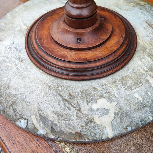 FINE REGENCY MARBLE TOP LAMP OR SIDE TABLE - ADDITIONAL PHOTO 1