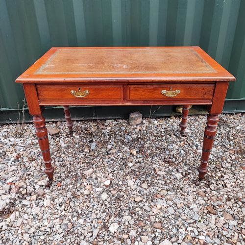 FINE MAHOGANY ANTIQUE WRITING TABLE - ADDITIONAL PHOTO 5