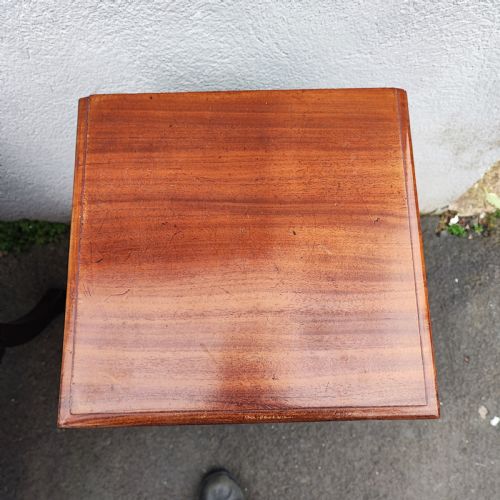 FINE MAHOGANY PEDESTAL BEDSIDE CABINET - ADDITIONAL PHOTO 1