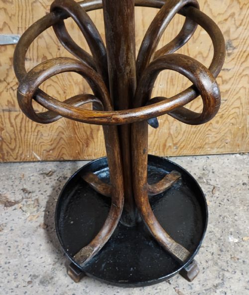 FINE ANTIQUE BENTWOOD COAT HALL STAND - ADDITIONAL PHOTO 4