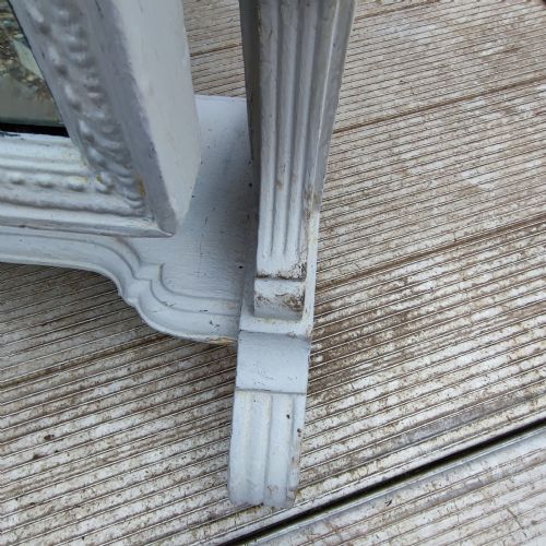 ANTIQUE TALL PAINTED CHEVAL MIRROR - ADDITIONAL PHOTO 6