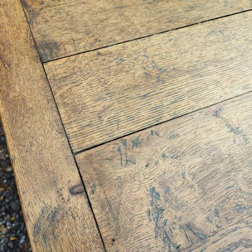 ANTIQUE OAK REFECTORY TABLE PLANK TOP - ADDITIONAL PHOTO 1