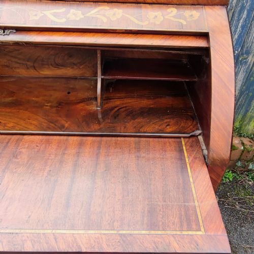ANTIQUE FRENCH KING WOOD AND MARQUETRY BUREAU - ADDITIONAL PHOTO 6
