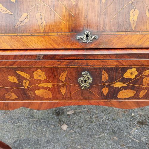ANTIQUE FRENCH KING WOOD AND MARQUETRY BUREAU - ADDITIONAL PHOTO 7