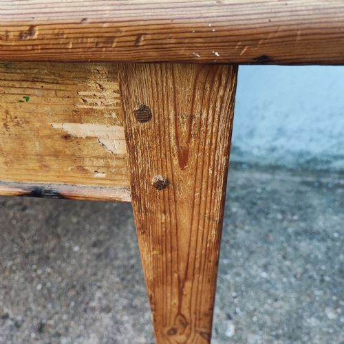 GOOD ANTIQUE PINE DINING TABLE - ADDITIONAL PHOTO 1