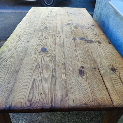 GOOD ANTIQUE PINE DINING TABLE - ADDITIONAL PHOTO 3