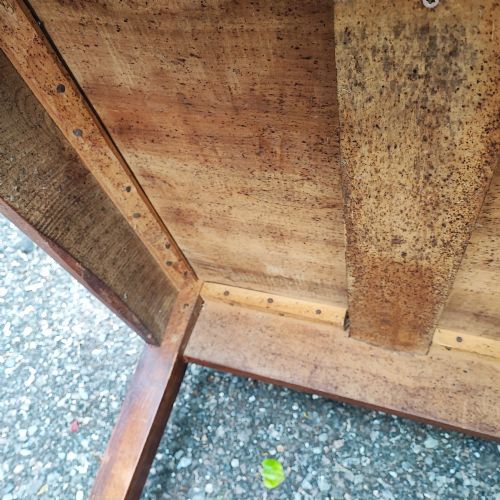 ANTIQUE FRENCH FRUIT WOOD SMALL DINING TABLE - ADDITIONAL PHOTO 3