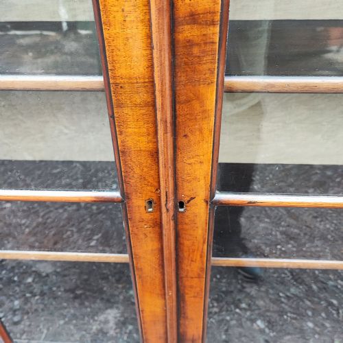 QUALITY ANTIQUE WALNUT TWO DOOR BOOKCASE - ADDITIONAL PHOTO 1