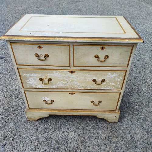 19c small painted chest of drawers - CATEGORY: ANTIQUE CHEST OF DRAWERS - DATED 19TH CENTURY