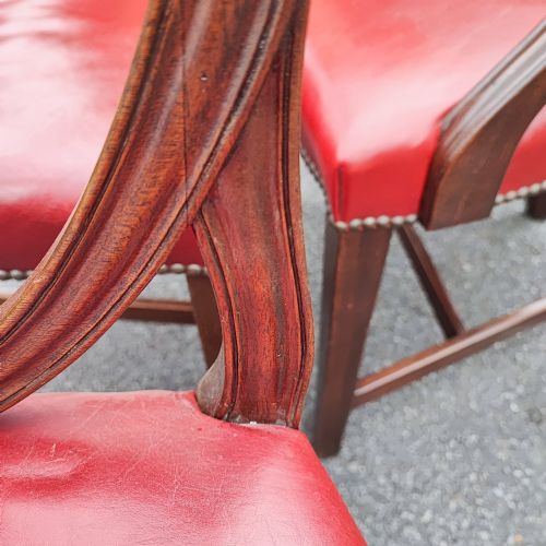 ANTIQUE SET OF 8 WHEAT SHEAF BACK MAHOGANY DINING CHAIRS IN THE GEORGIAN TASTE - ADDITIONAL PHOTO 2