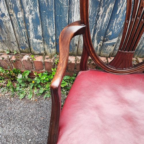 ANTIQUE SET OF 8 WHEAT SHEAF BACK MAHOGANY DINING CHAIRS IN THE GEORGIAN TASTE - ADDITIONAL PHOTO 7