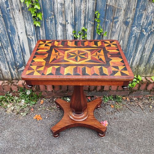 SUPERB ANTIQUE SPECIMEN WOOD SIDE TABLE - ADDITIONAL PHOTO 2