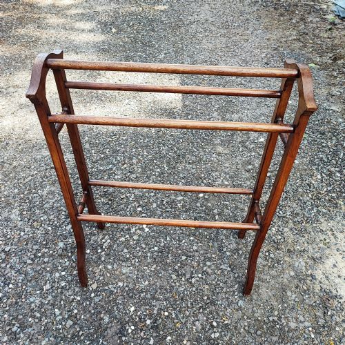 VICTORIAN WALNUT TOWEL RAIL - ADDITIONAL PHOTO 7