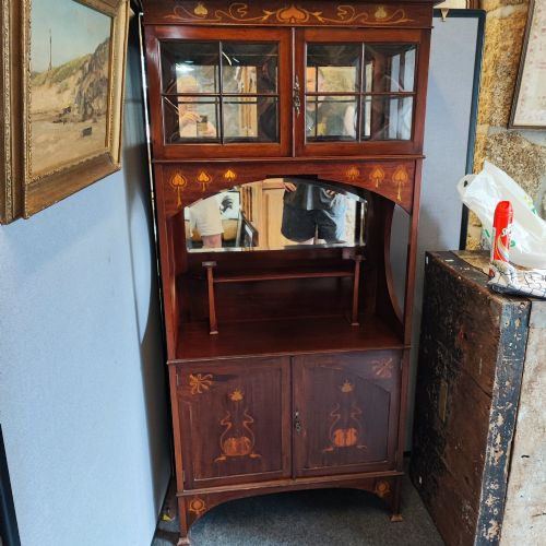 SUPERB ARTS AND CRAFTS INLAID CABINET - ADDITIONAL PHOTO 9