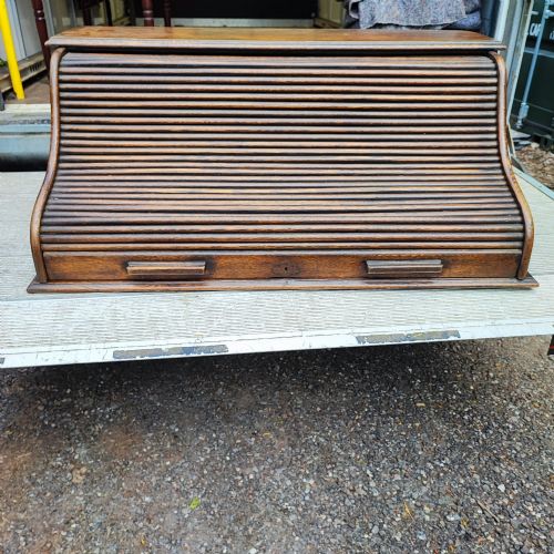 ANTIQUE ROLL TOP DESK IN OAK - ADDITIONAL PHOTO 3