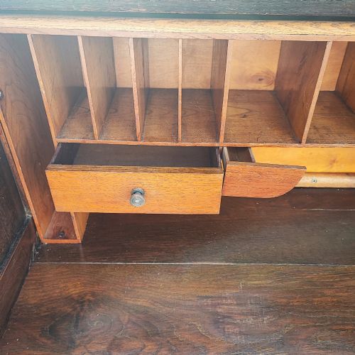 ANTIQUE ROLL TOP DESK IN OAK - ADDITIONAL PHOTO 4